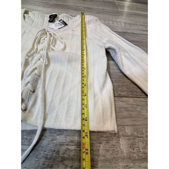 Rue 21 cream, distressed, semi crop sweater size XL - Picture 8 of 9